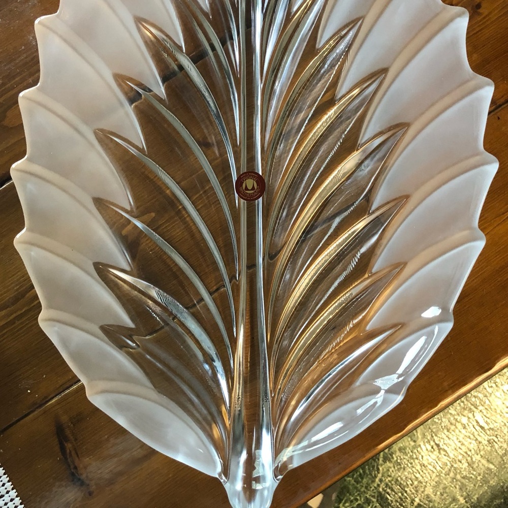 Large Crystal Glass Dish